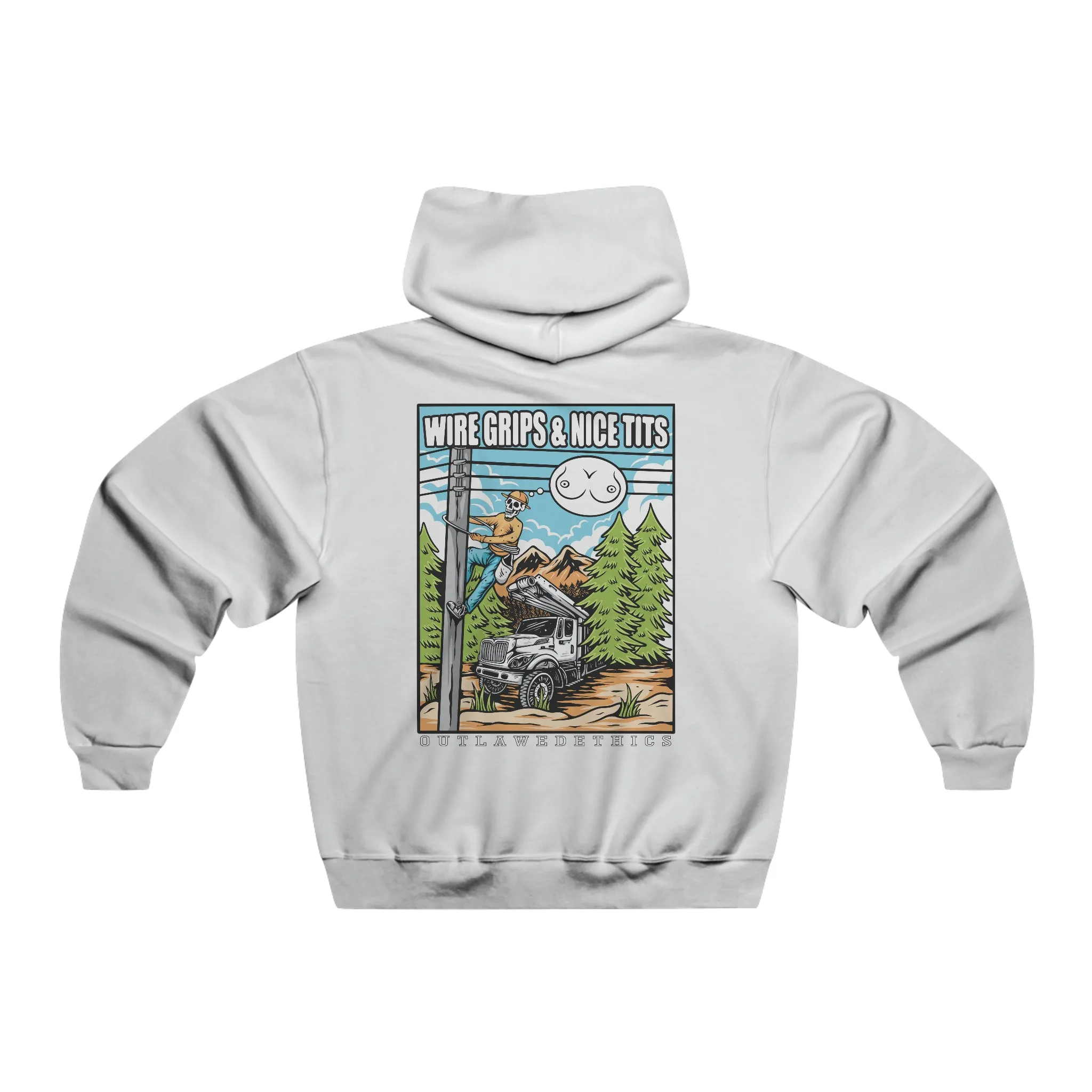 Wire Grips & Nice Tits Hoodie LINEMEN