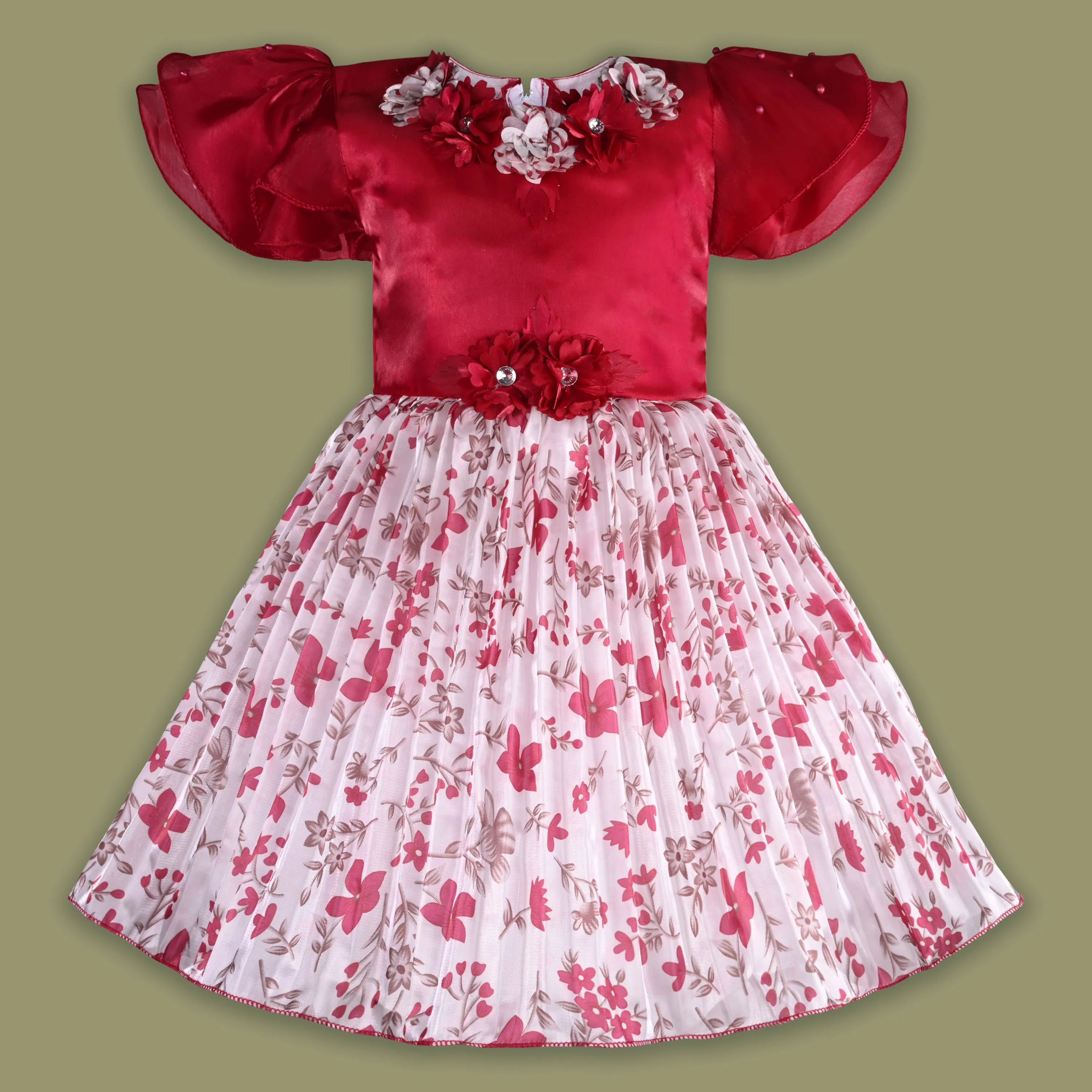 wish karo Baby Girl Party Wear Dress