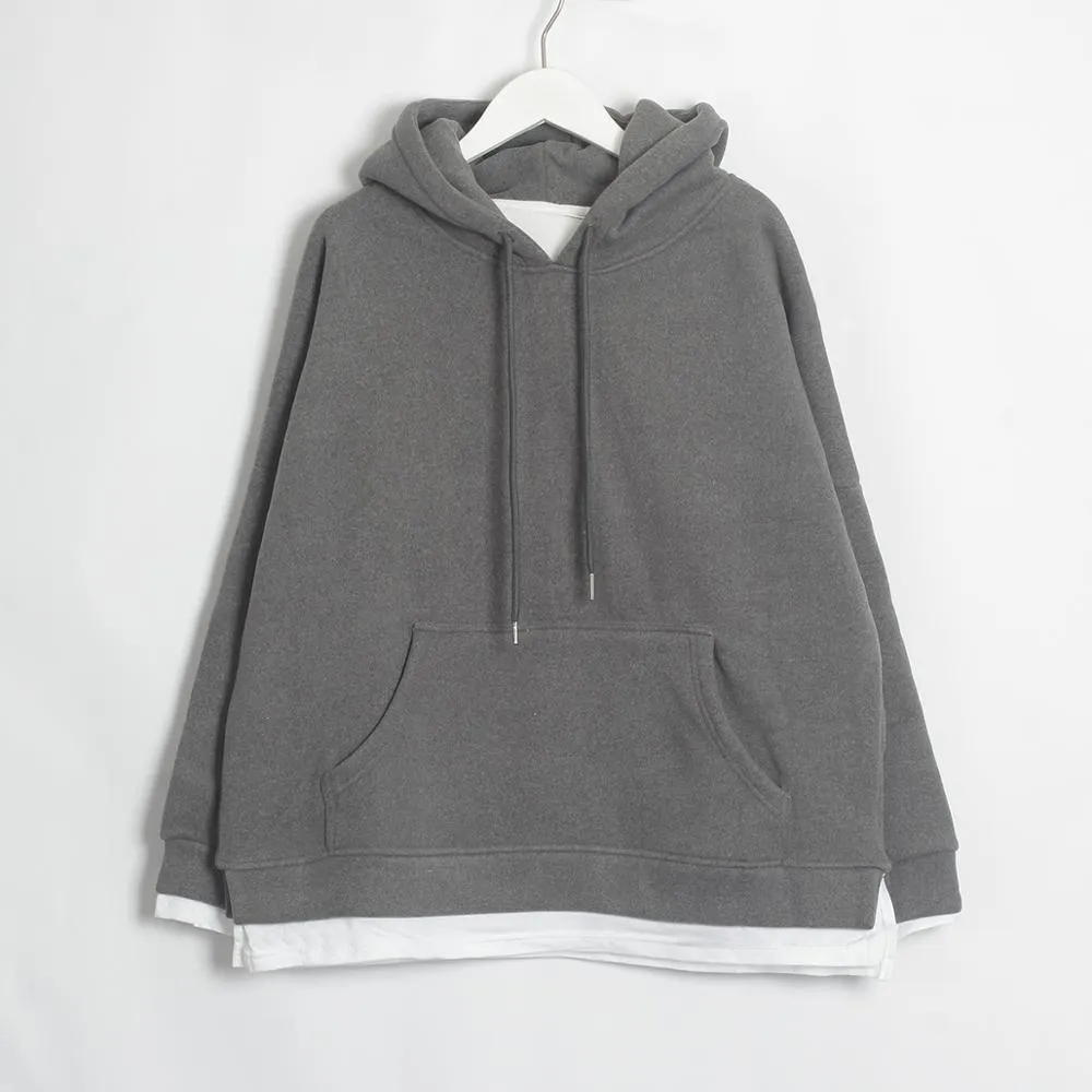 Women Casual Sweatshirts Warm Velvet Long Sleeve Oversize Hoodies Tops Autumn Winter Pullover Tops