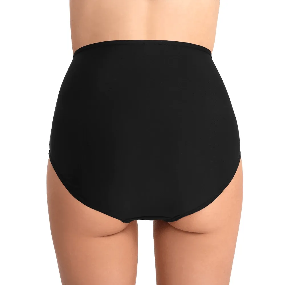 Women's High Waisted Plus Size Bikini Brief