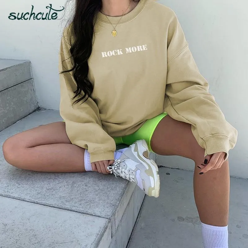 Women's Hoodies Neon Green Casual Lose Weight Hoody Top Sudadera Mujer Kpop O-Neck Autumn Female Gothic Sweatshirt