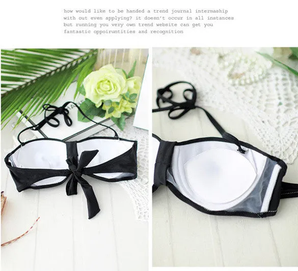 Women's Push-up Padded Bra High Waisted Bikini