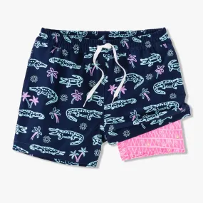 Youth Neon Glades Lined Swim Shorts